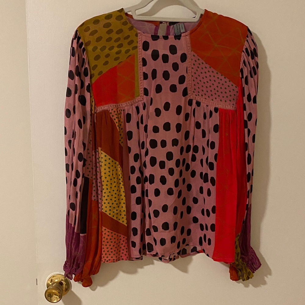 Anthropologie Polka Dot Women's Top